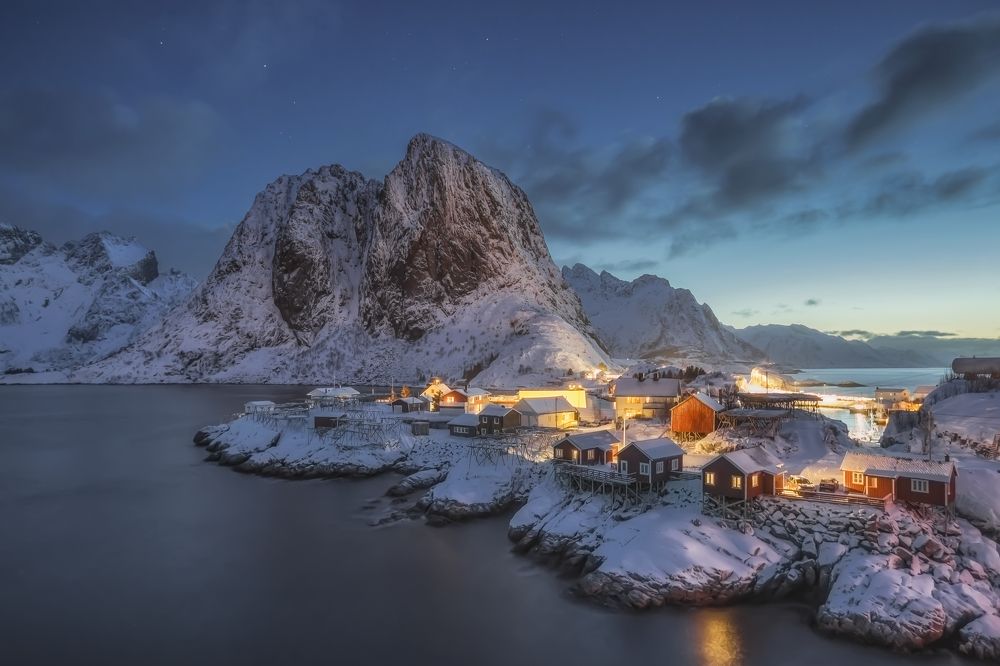 Одна ночь в лофотенской деревушке Hamnoy