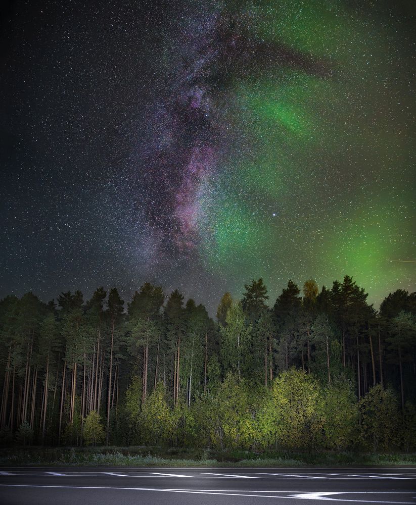 Aurora & milkyway