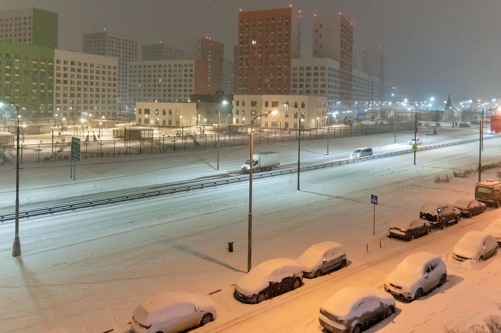 Снегопад в Новой Москве