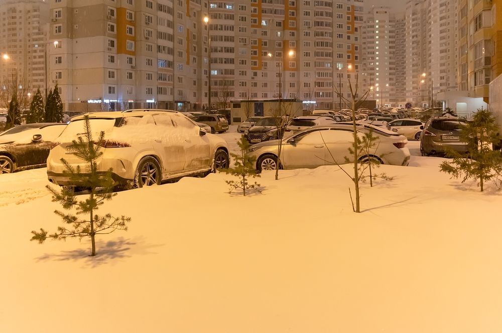 Снегопад в Новой Москве