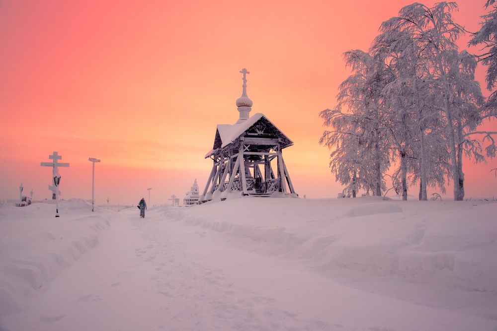 рассвет в Белогорском монастыре....