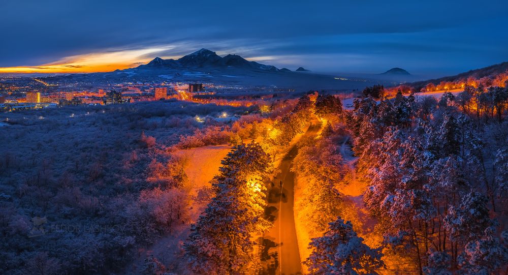 Огни в зимние сумерки