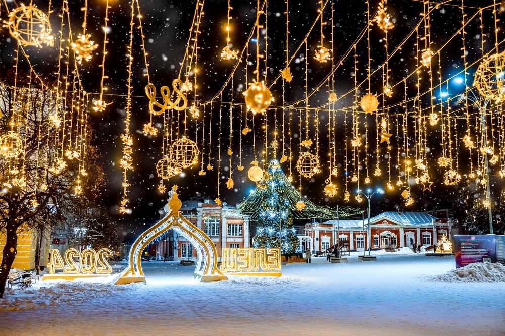 Новогодний город Елец
