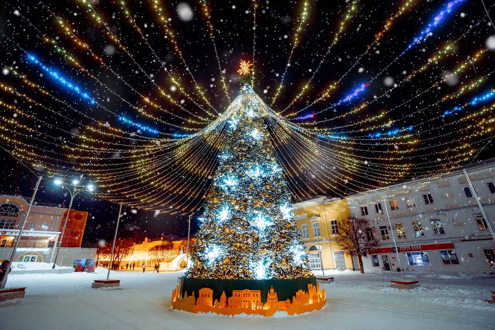 Новогодний город Елец