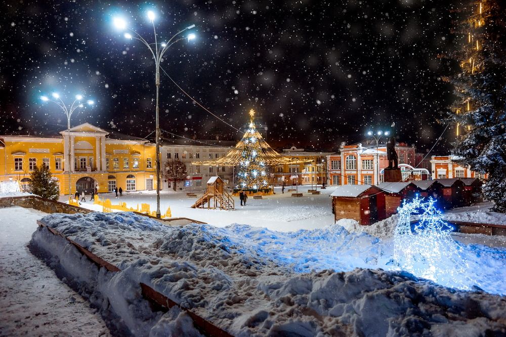 Новогодний город Елец