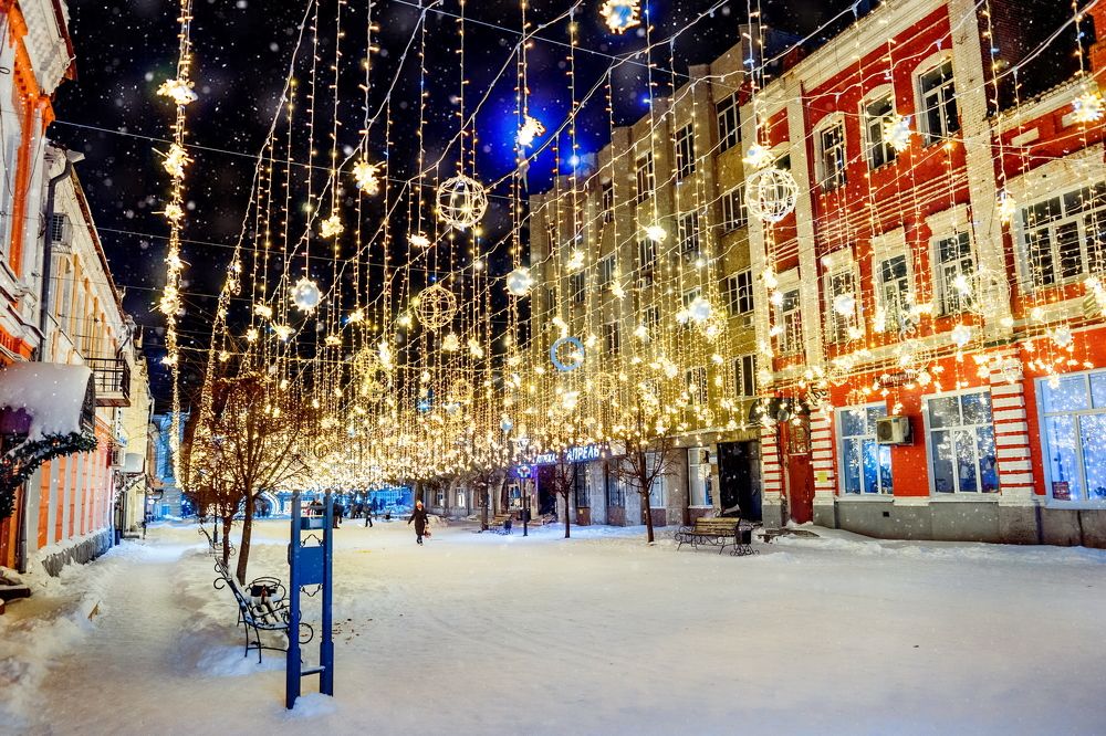 Новогодний город Елец