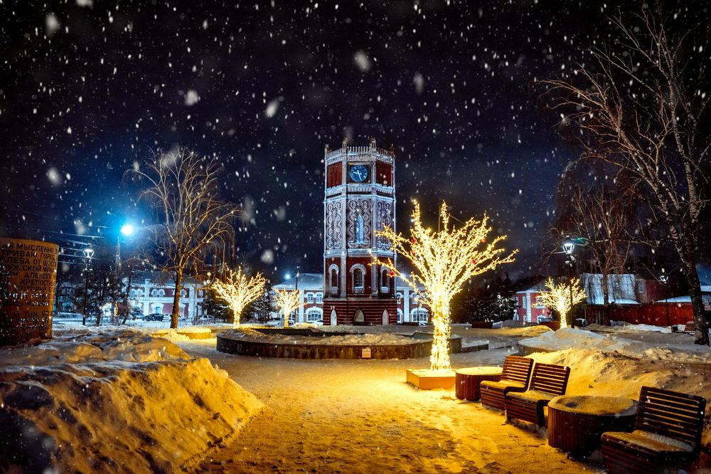 Новогодний город Елец