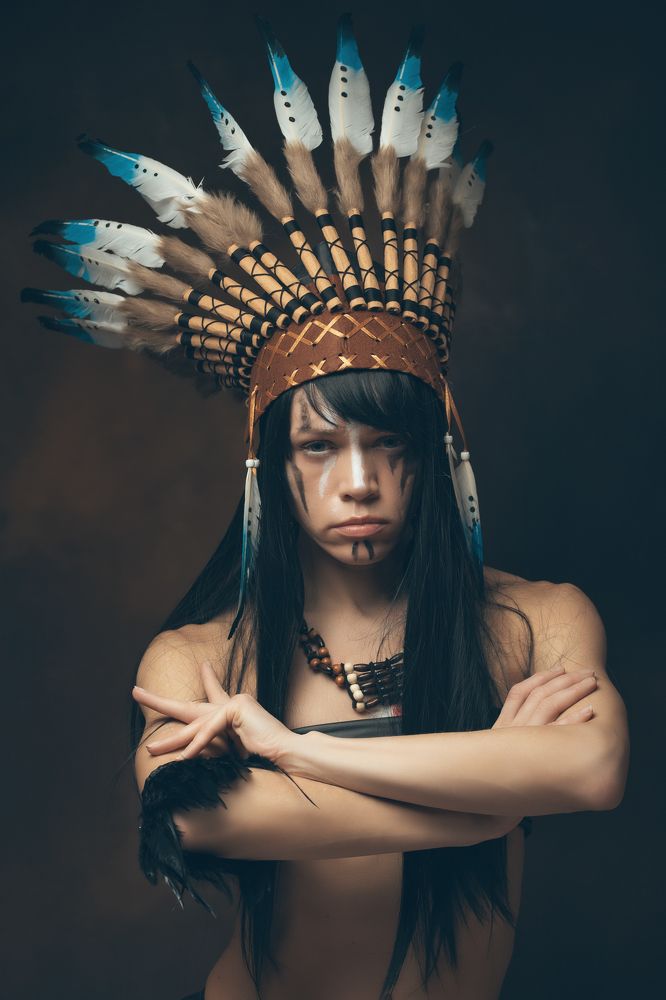 Native American chief is a woman