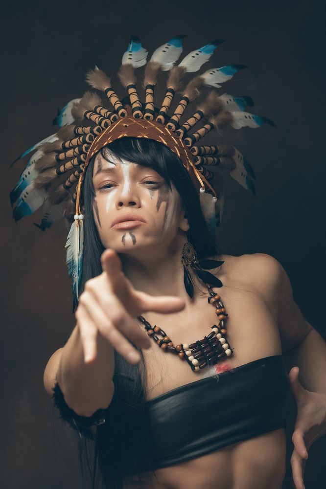 Native American chief is a woman