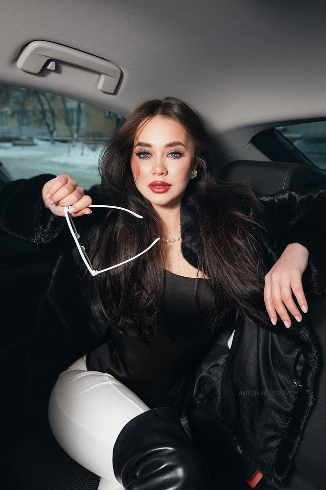 Portrait in the car
