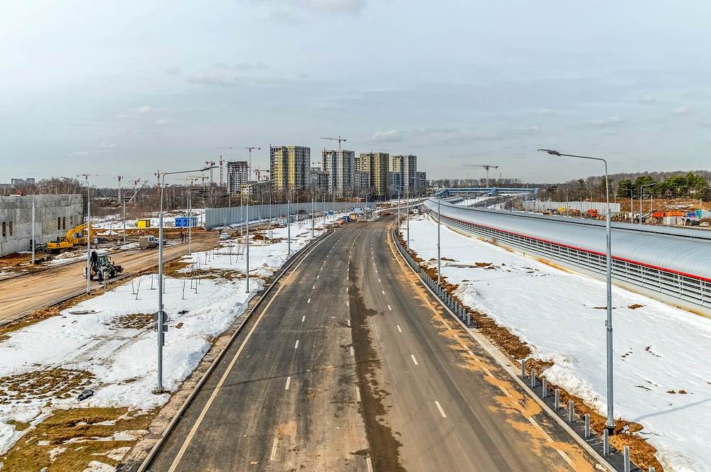 Строительство  станции метро "Потапово"