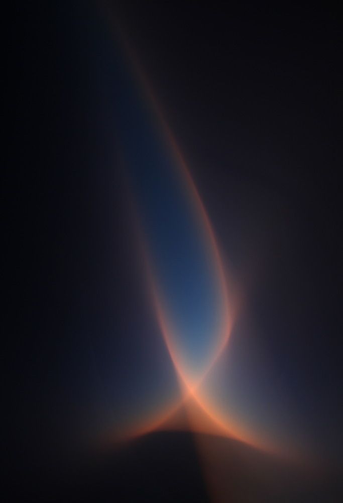 Playing with colorful line of sky