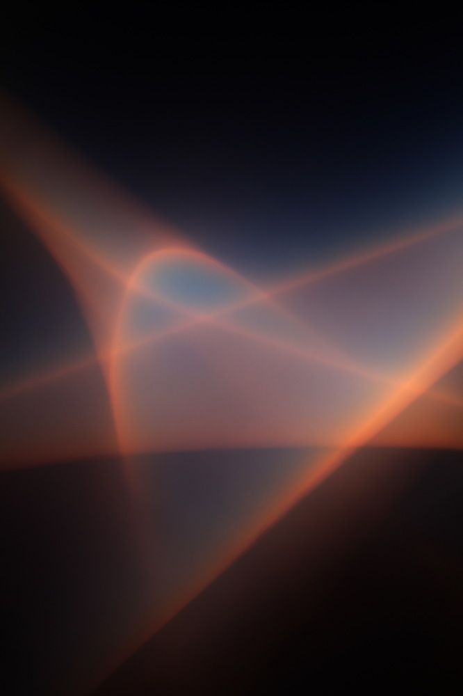 Playing with colorful line of sky