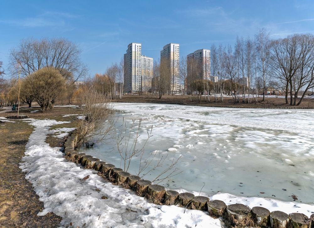 Апрель на городском пруду