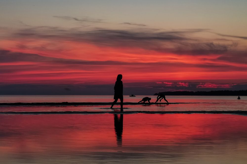 Sunset beach. Прогулка на залив