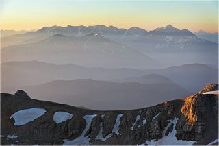 Вид с Оштена. 6 утра.