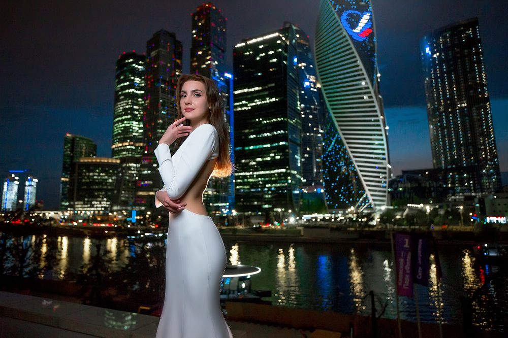 Фотосет на фоне Москва-Сити