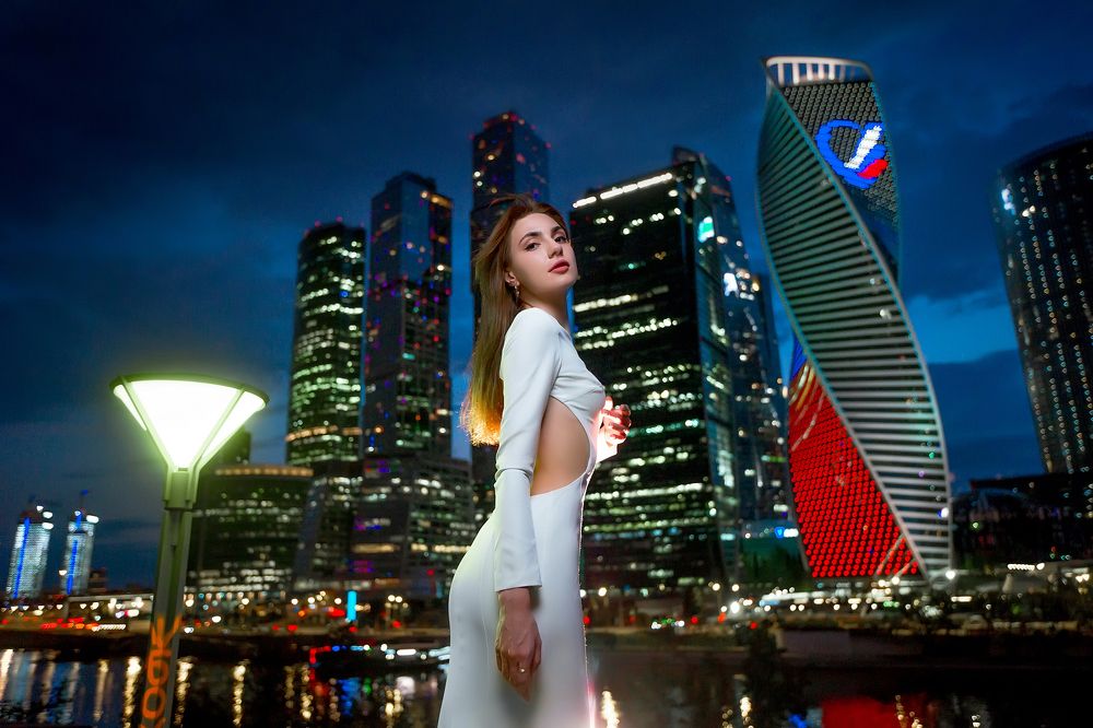 Фотосет на фоне Москва-Сити