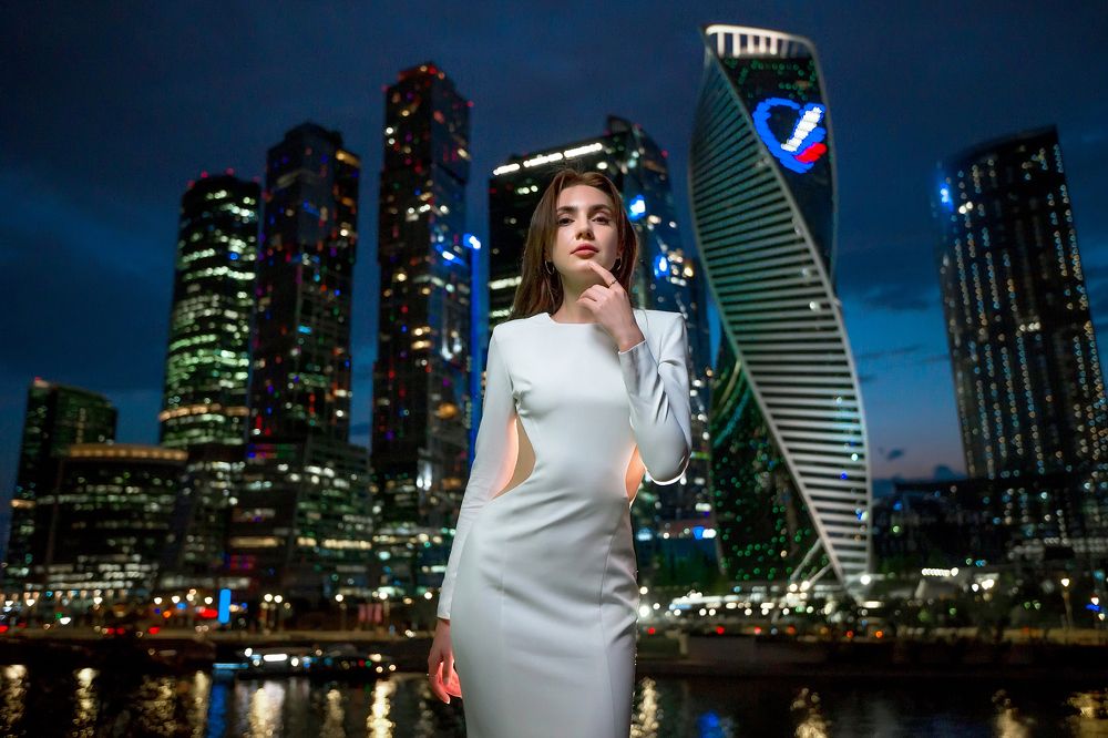Фотосет на фоне Москва-Сити