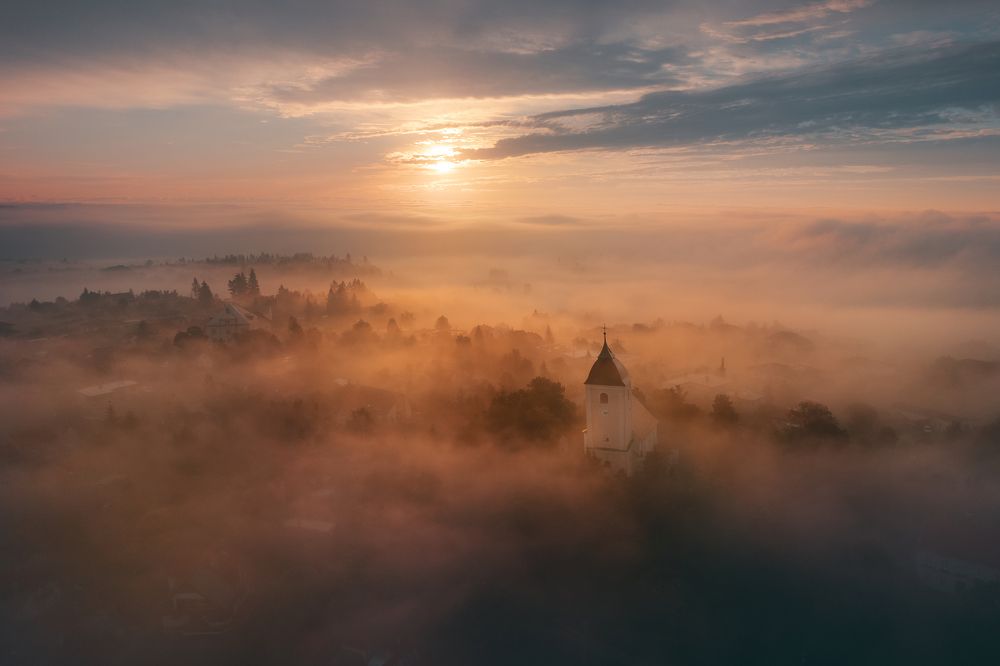 Morning fog over plumlov
