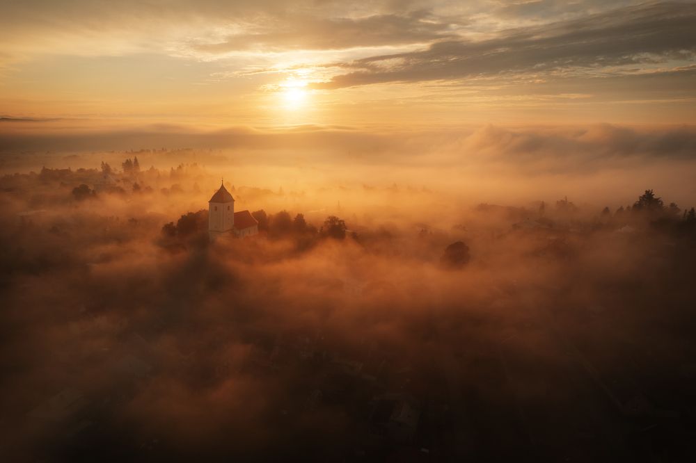Morning fog over plumlov