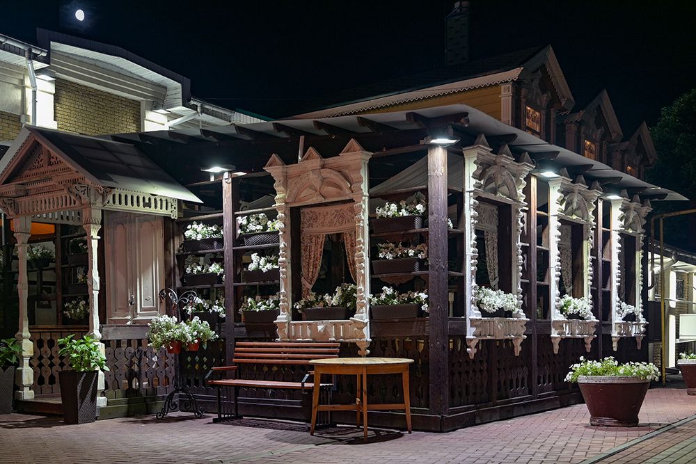 Ночной город Павлово на Оке