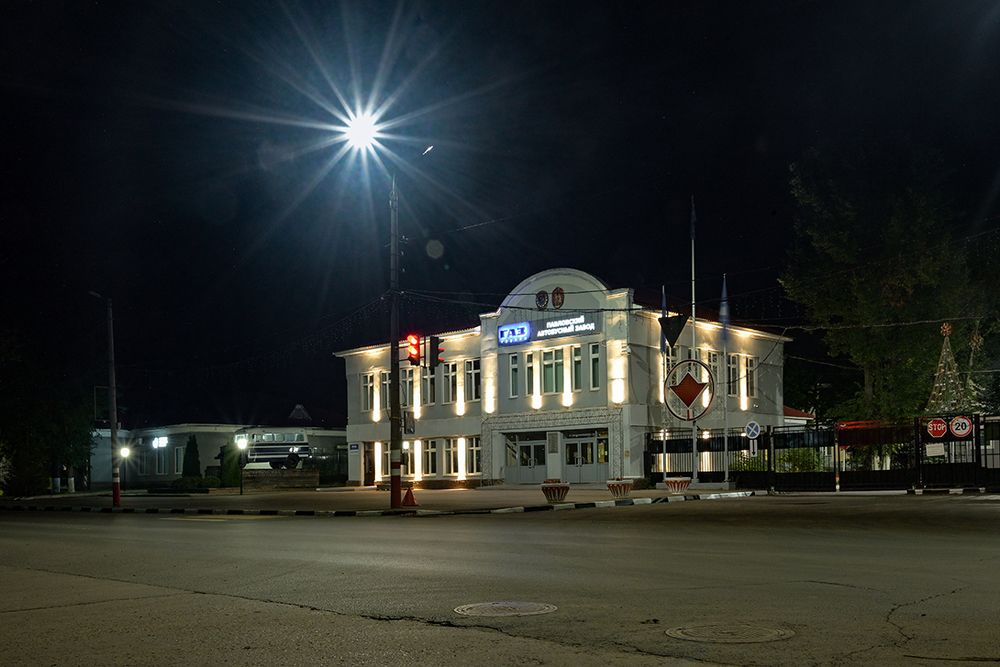 Ночной город Павлово на Оке
