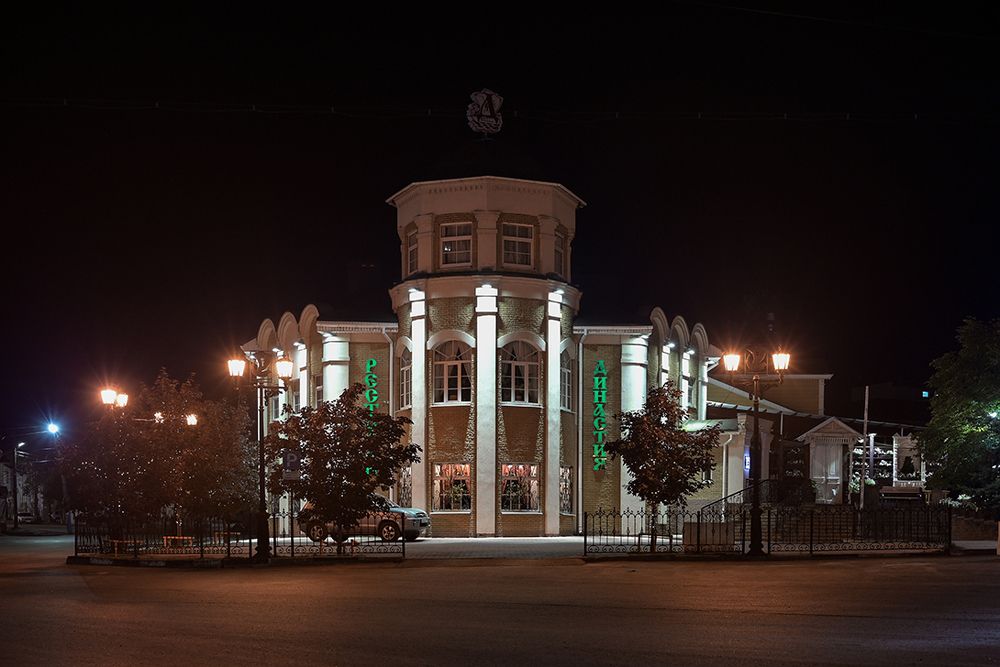 Ночной город Павлово на Оке