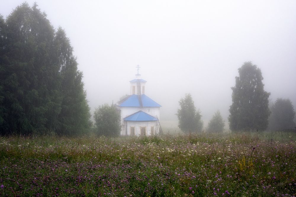 Туманное утро на Вишере