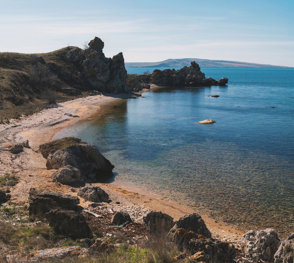 На побережье Азовского моря.