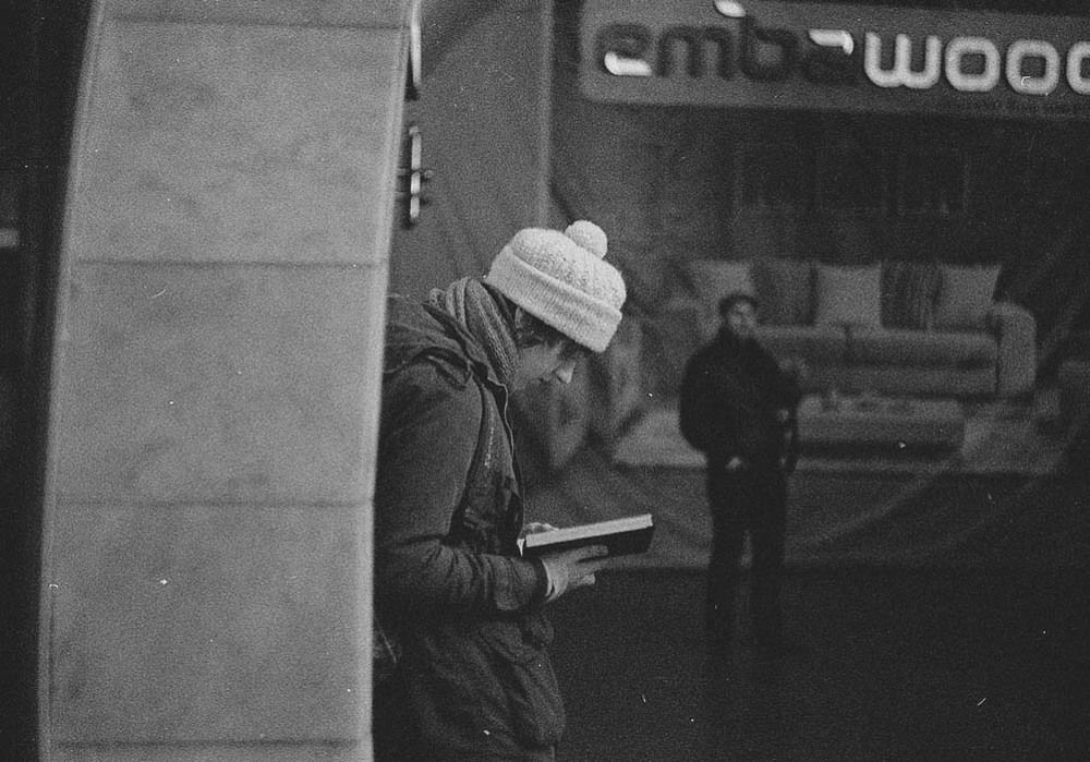 watching her while she's waiting
