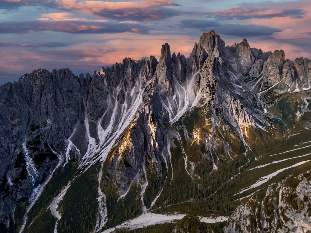Lenticular clouds over the mountain