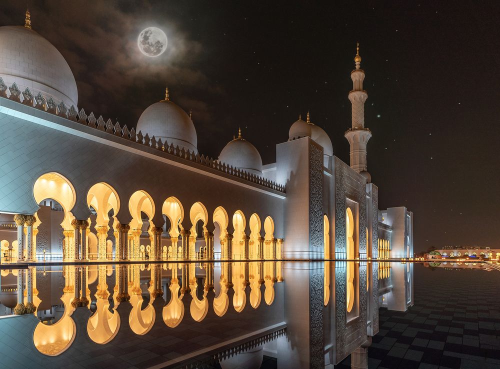Мечеть шейха Зайда в Абу-Даби. Abu Dhabi Sheikh Zayed Mosque