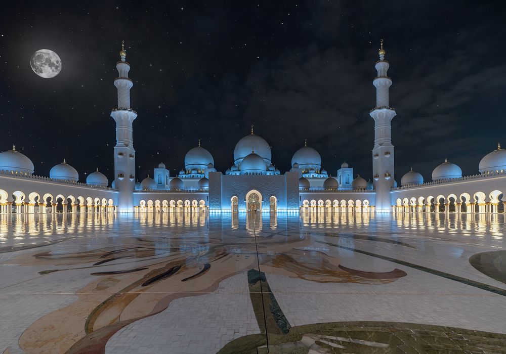 Мечеть шейха Зайда в Абу-Даби. Abu Dhabi Sheikh Zayed Mosque