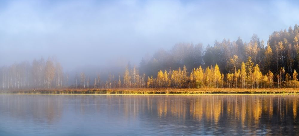 Утро на Городищенском озеро