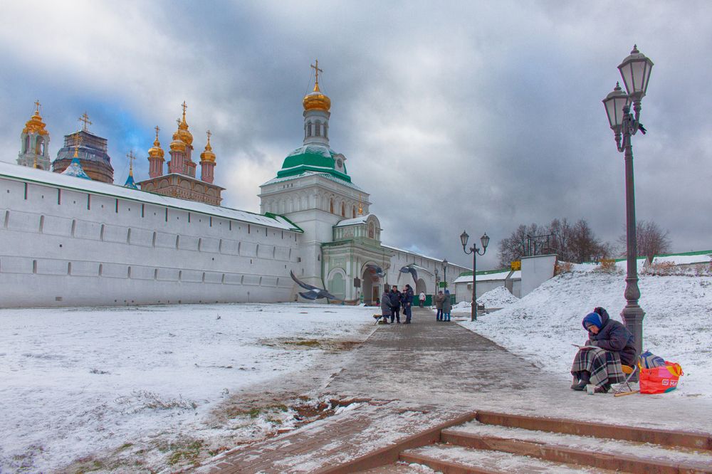 Первый снег в Сергиевом Посаде.