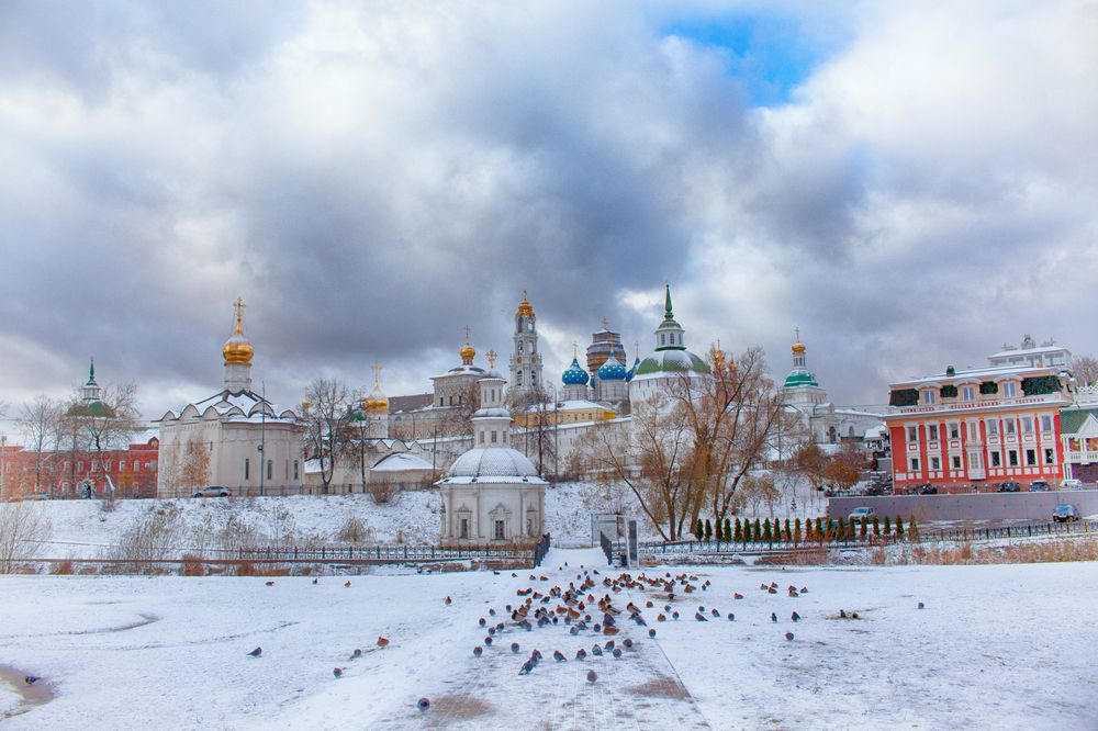 Первый снег в Сергиевом Посаде.