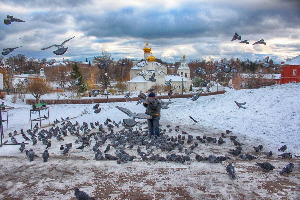 Первый снег в Сергиевом Посаде.