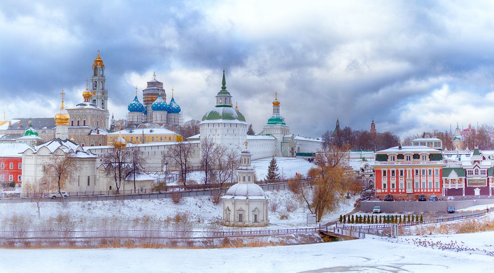 Первый снег в Сергиевом Посаде.