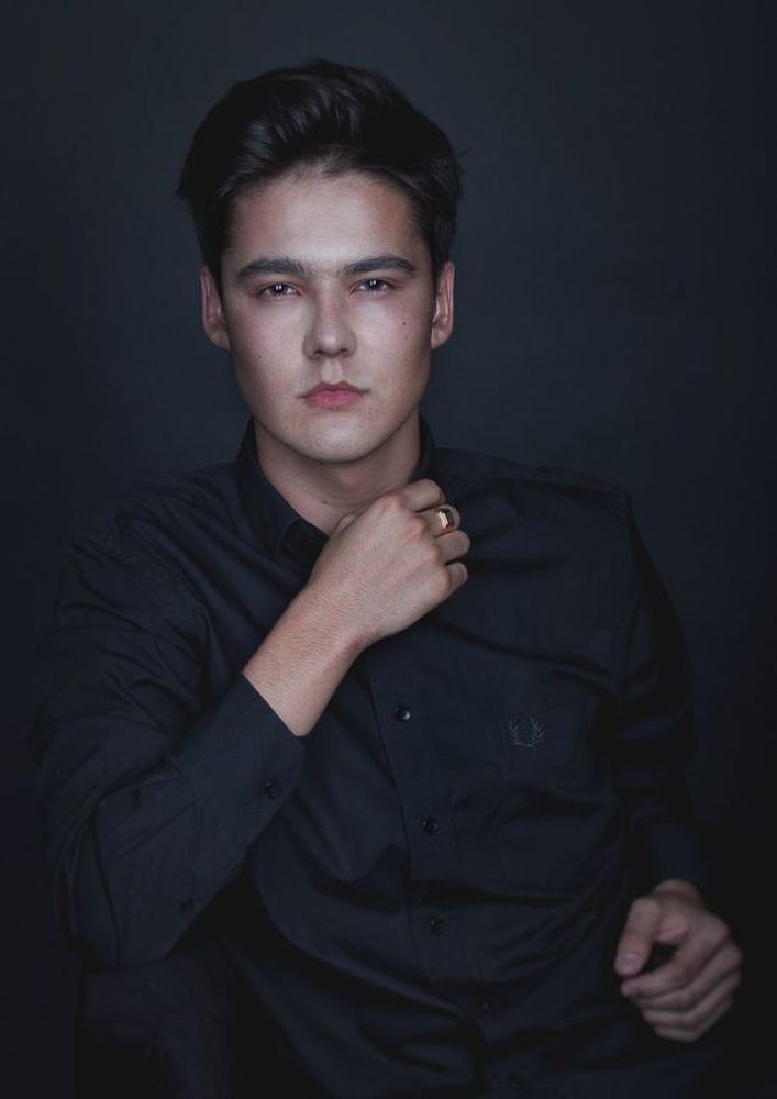 in black
