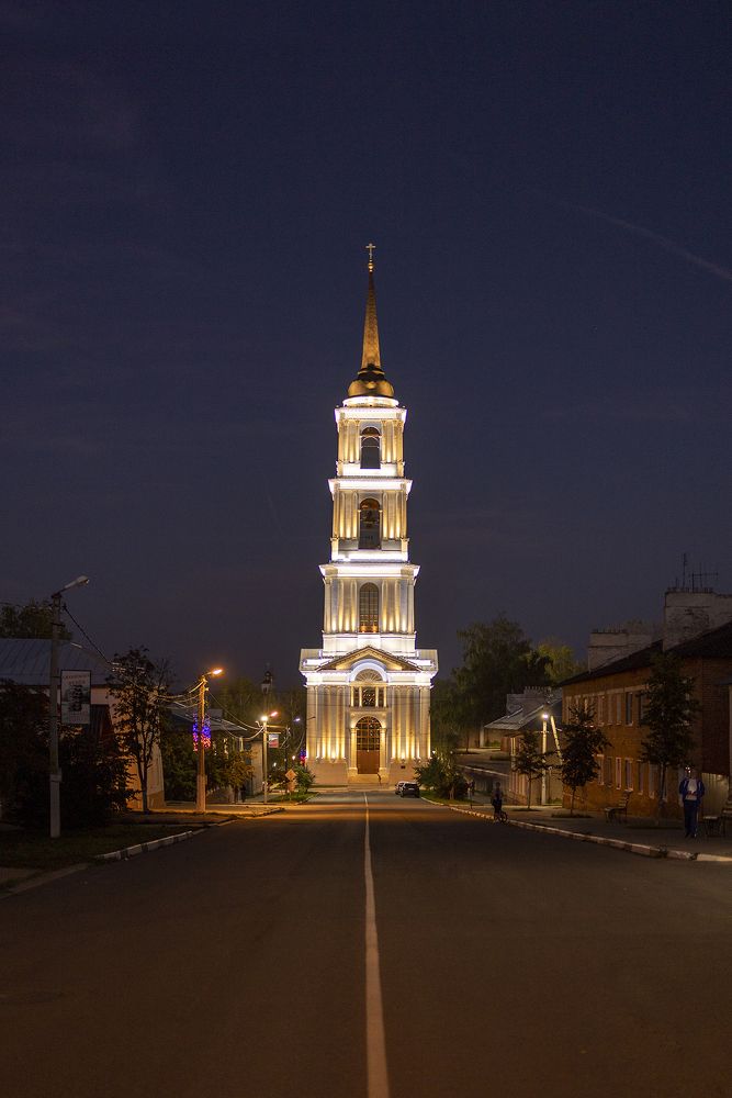 Город Венёв, Тульская область. Колокольня Николаевской церкви.