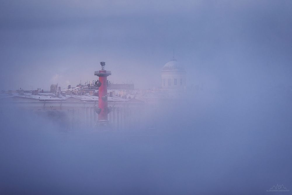 Морозное утро на Неве