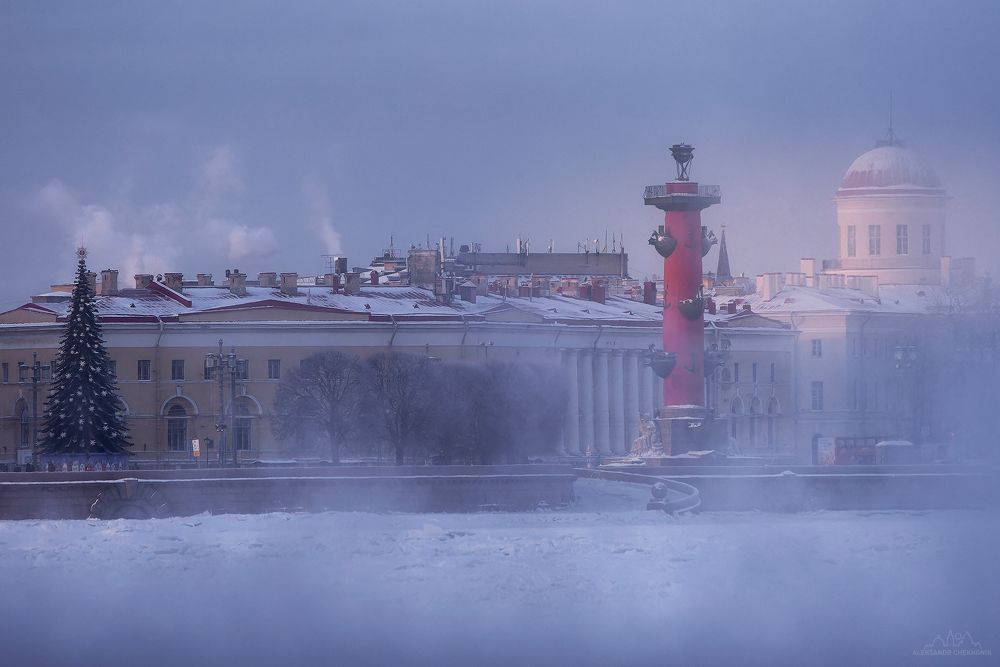 Морозное утро на Неве