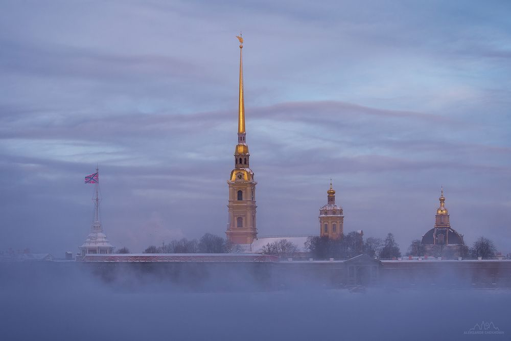 Морозное утро на Неве