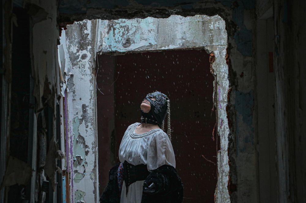 Girl in a balaclava