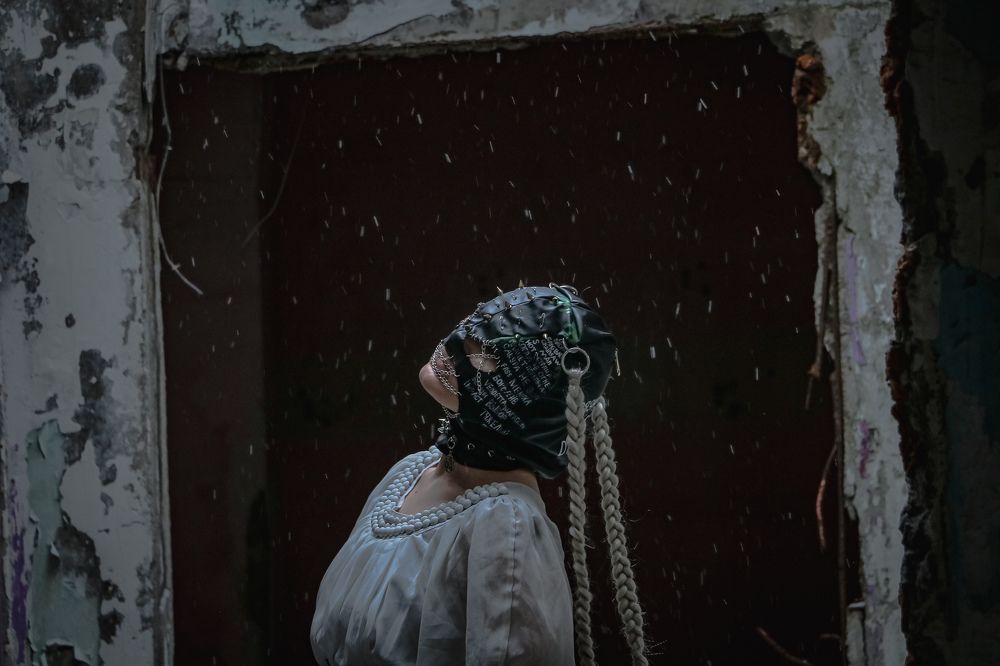Girl in a balaclava