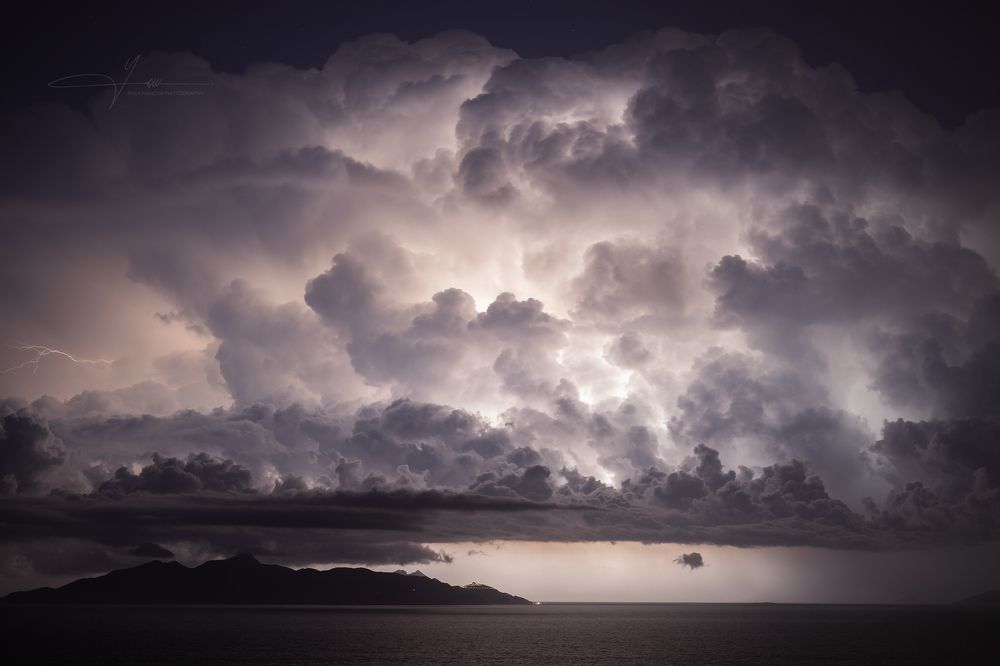 Sea storm, Santorini, Greece