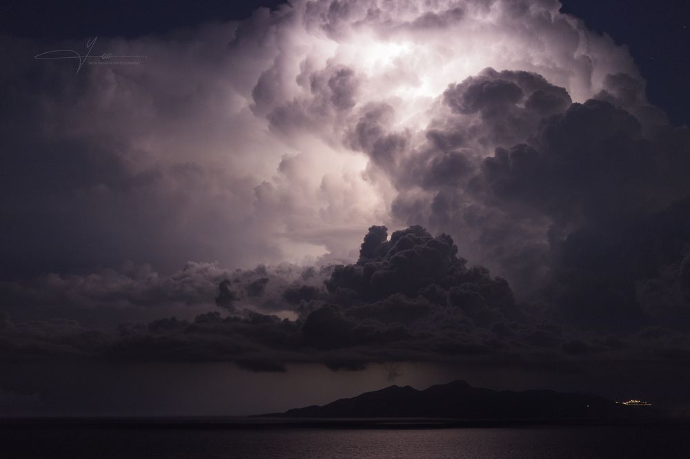 Sea storm, Santorini, Greece