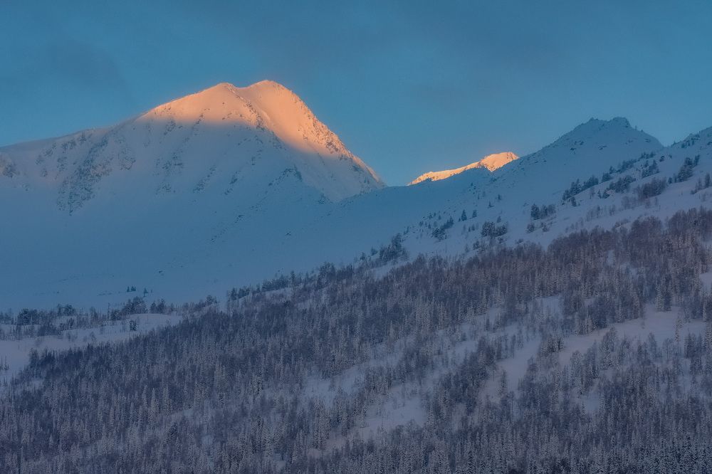 Зимнее утро на Кузнецком Алатау