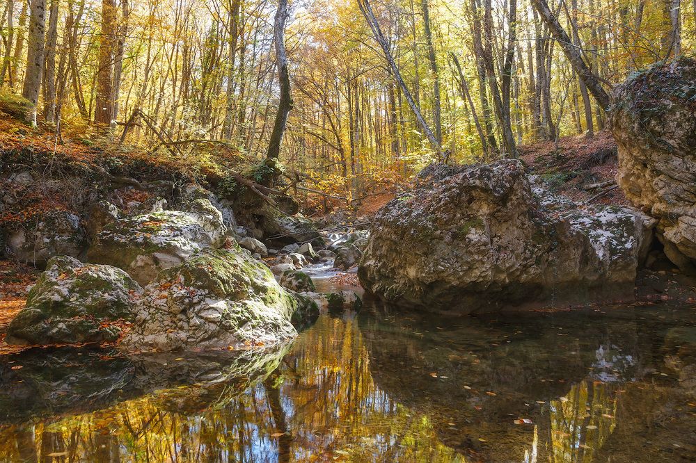 Осень в Большом каньоне Крыма.